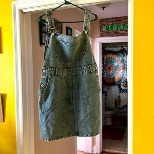 Blue jeans overall dress